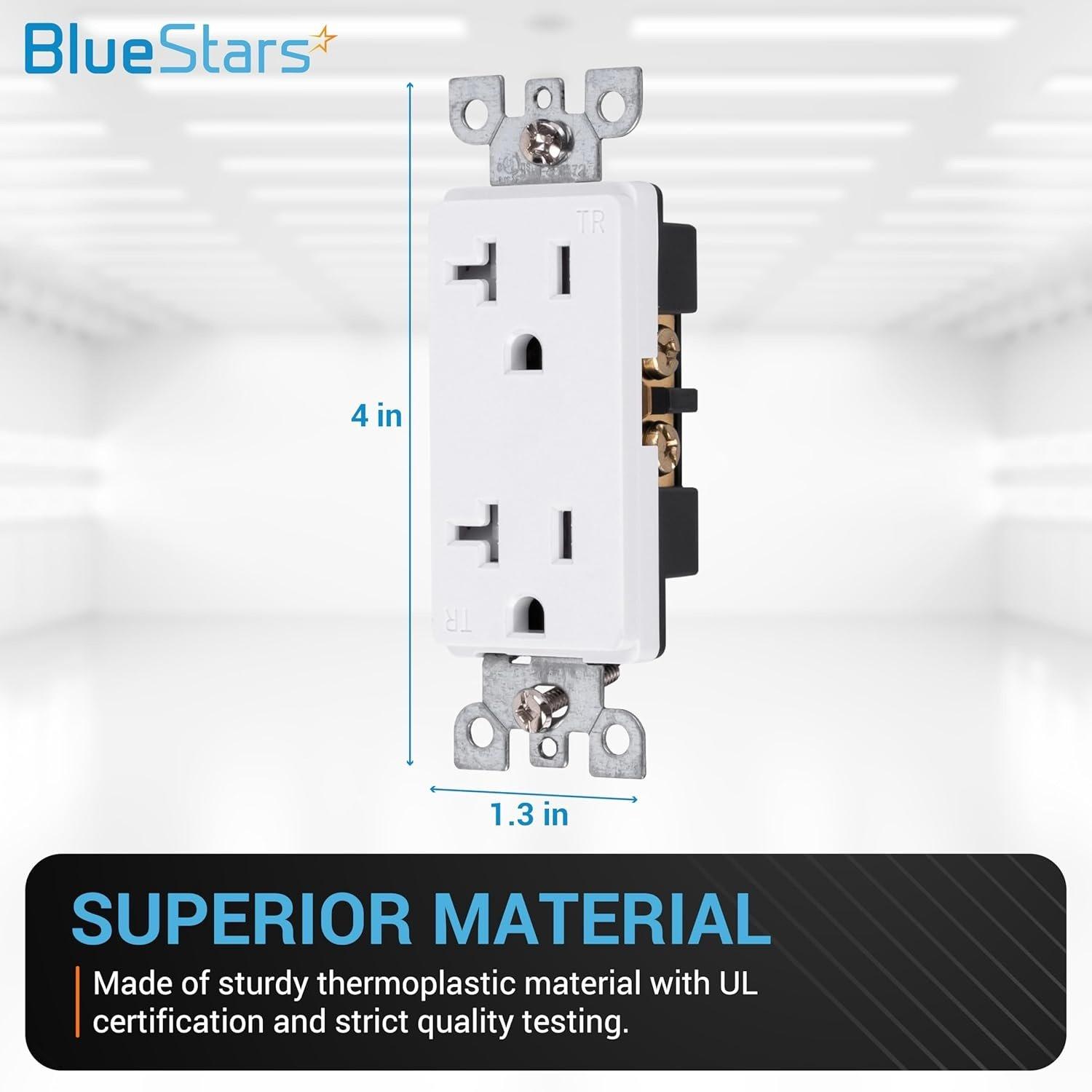 [Lifetime Warranty] Electrical Wall Charger Outlet 20A/125VAC - Pack of 5 image 5