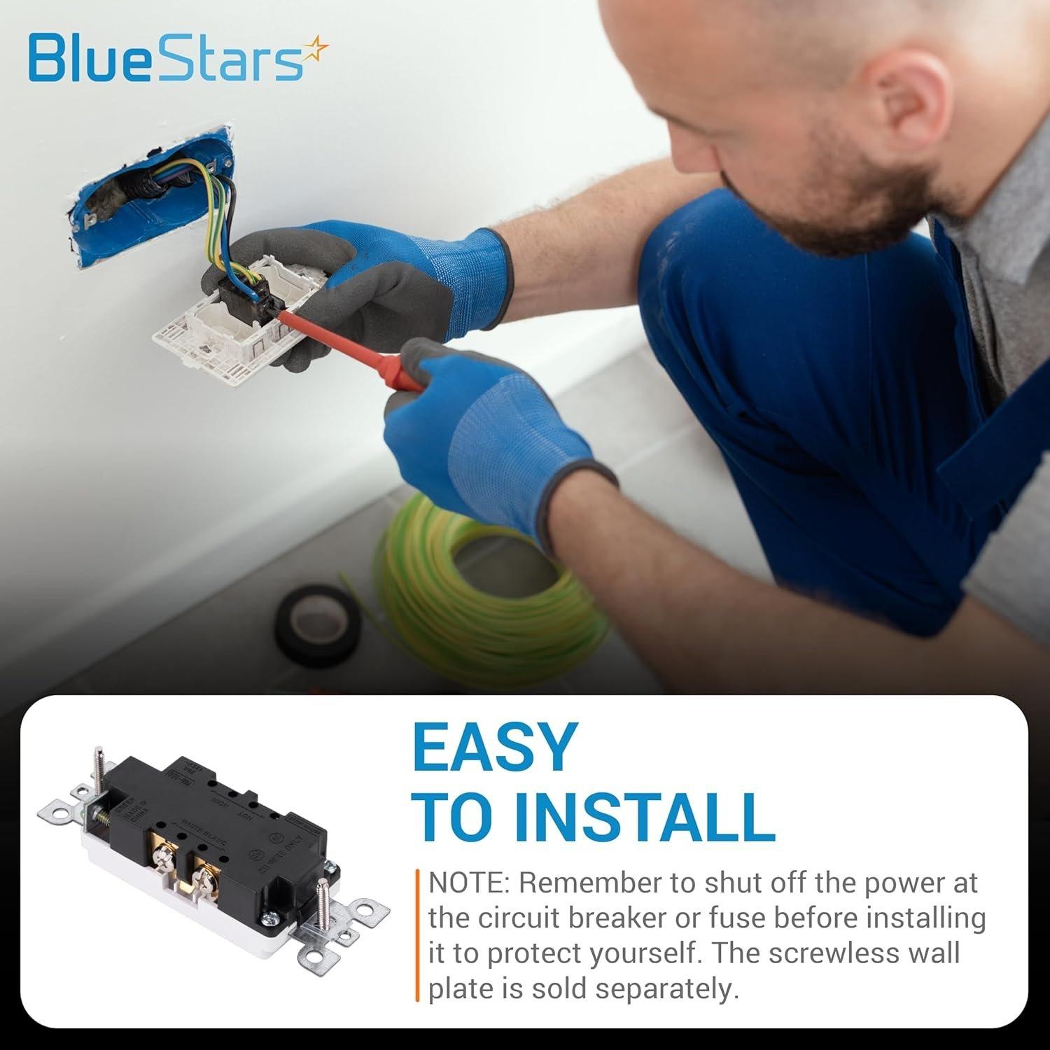 [Lifetime Warranty] Electrical Wall Charger Outlet 20A/125VAC - Pack of 5 image 1