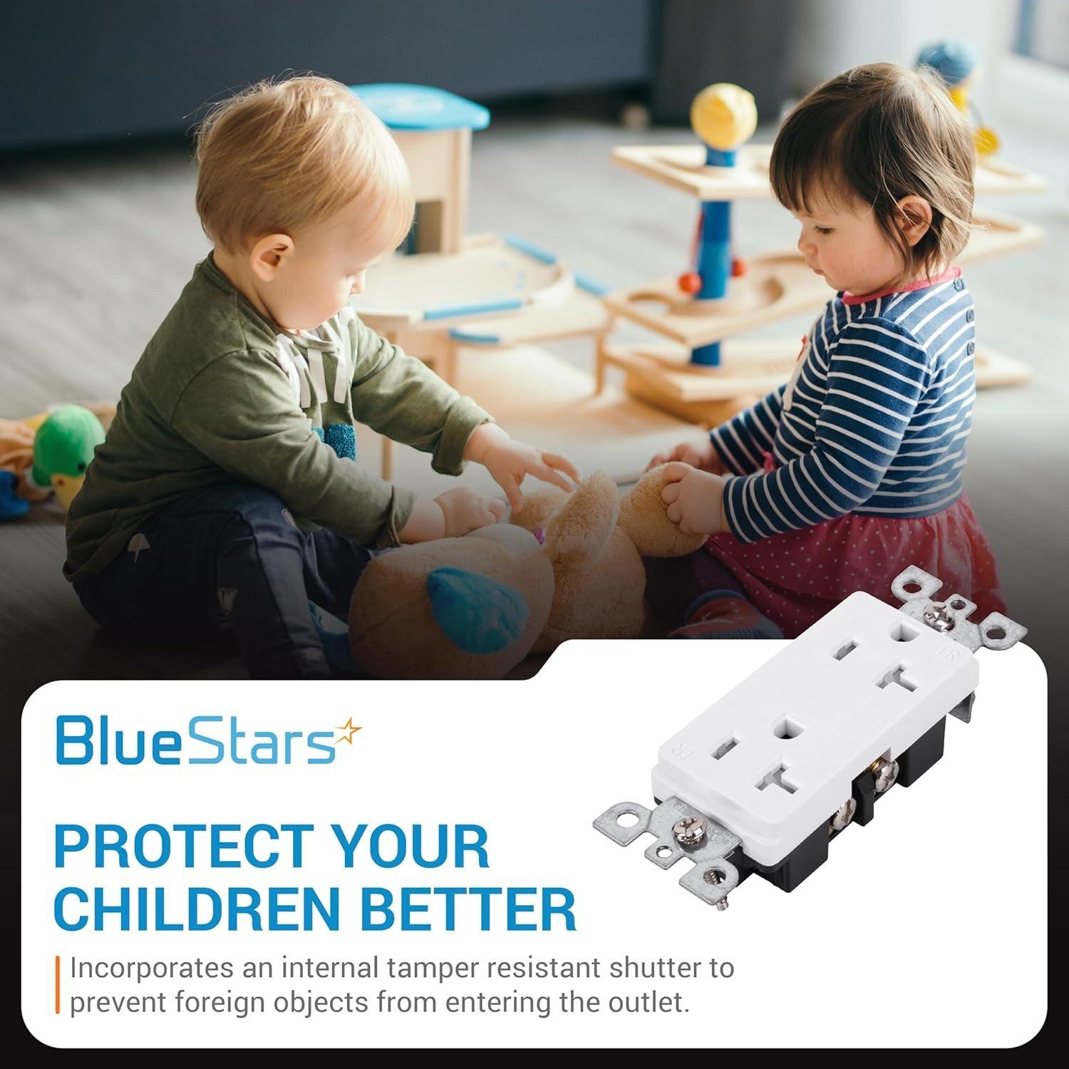 [Lifetime Warranty] Electrical Wall Charger Outlet 20A/125VAC - Pack of 5 image 2