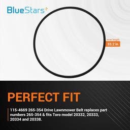 115-4669 Replacement Lawn Mower Drive Belt 3/8" x 33-1/4" thumbnail 1