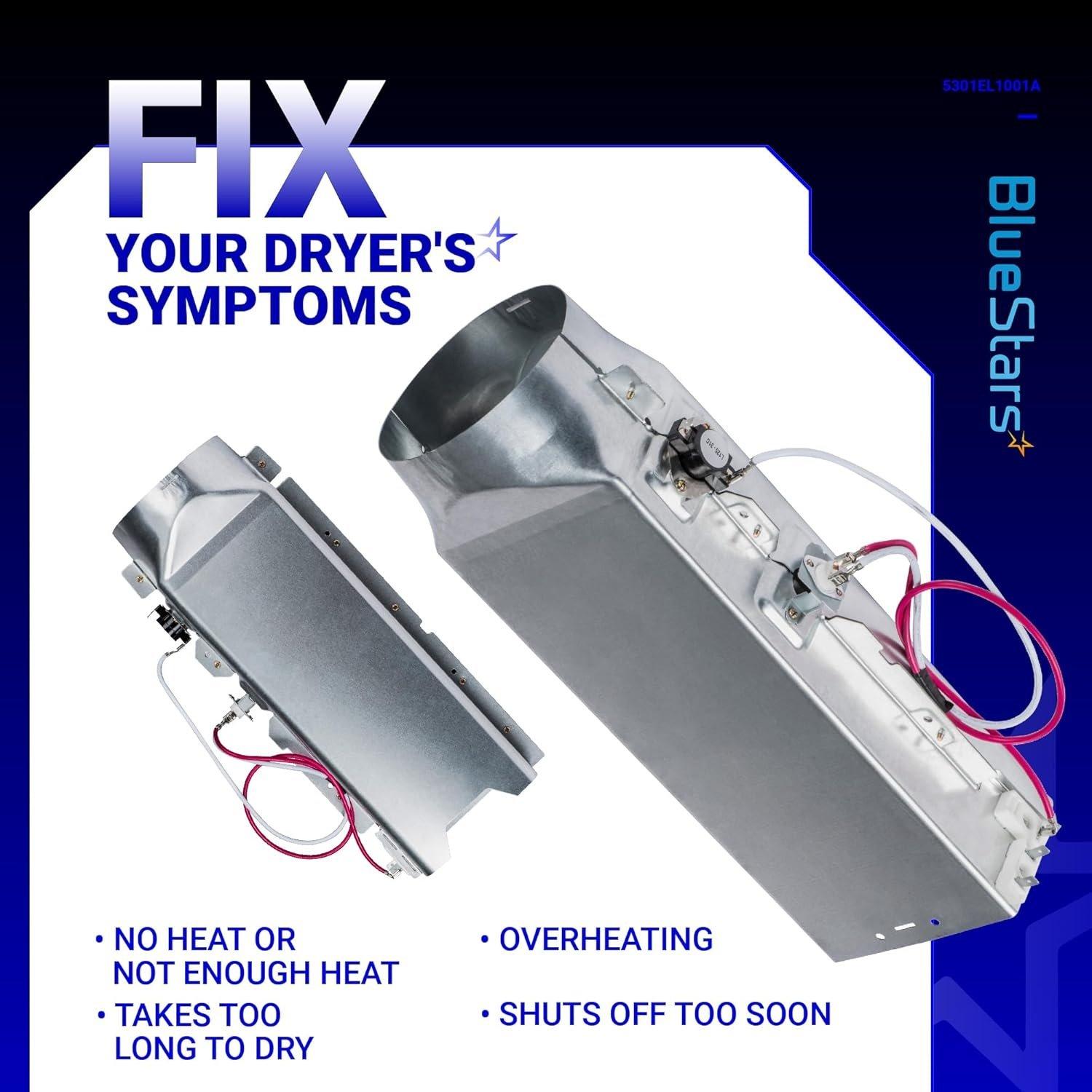 [Lifetime Warranty] 5301EL1001A Dryer Heating Element - For LG DLE7177W DLE5977W DLE8377NM DLE2516W DLEX3700W DLE5955W DLE0442W DLE4970W DLE5955G DLE9577SM - Replaces 5301EL1001J 5301EL1001H image 5