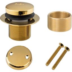 [Lifetime Warranty] Tip-Toe Tub Trim Kit with Two-Hole Overflow Faceplate â€“ Fits US Standard Sizes 1.40â€-1.50â€ - Gold thumbnail 0