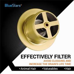 [Lifetime Warranty] Tip-Toe Tub Trim Kit with Two-Hole Overflow Faceplate â€“ Fits US Standard Sizes 1.40â€-1.50â€ - Gold thumbnail 1