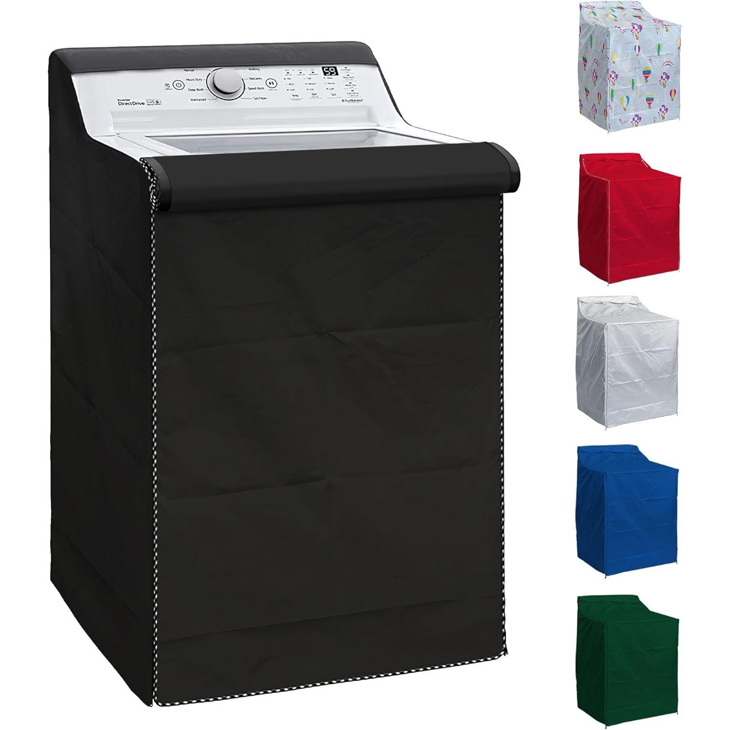 [Lifetime Warranty] Washing Machine Cover For Top-load - Premium Outdoor Protection For Most Washer Dryer Cover - W29"x D28"x H43" (Black) image 0