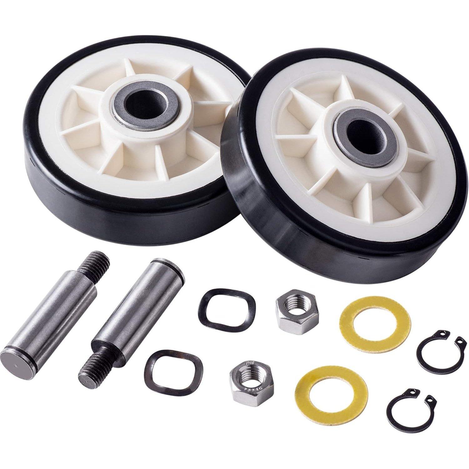 [Lifetime Warranty] 12001541 303373K Dryer Drum Support Roller Kit - Compatible with Maytag Crosley Jenn-Air Dryers - Replaces 303373 3-3373 Y303373 12001541VP W10116741 - Pack of 2 image 0
