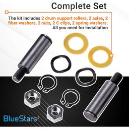 [Lifetime Warranty] 12001541 303373K Dryer Drum Support Roller Kit - Compatible with Maytag Crosley Jenn-Air Dryers - Replaces 303373 3-3373 Y303373 12001541VP W10116741 - Pack of 2 thumbnail 1
