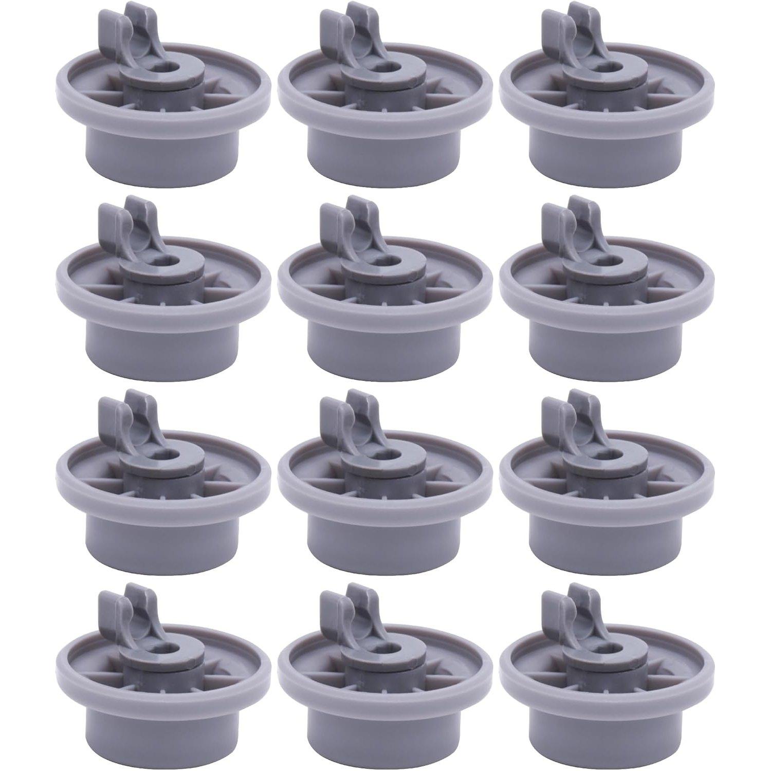[Lifetime Warranty] 165314 Dishwasher Lower Rack Wheel - Compatible with Bosch & Kenmore Dishwashers - Replaces 420198 423232 AP2802428 PS8697067 - Pack of 12 image 0