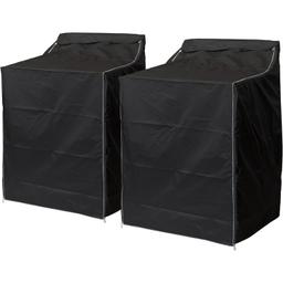 [Lifetime Warranty] Washing Machine Covers For Top-load - Premium Outdoor Protection For Most Washer Dryer Cover - W29â€x D28â€x H43â€ (Black) - Pack of 2 thumbnail 0