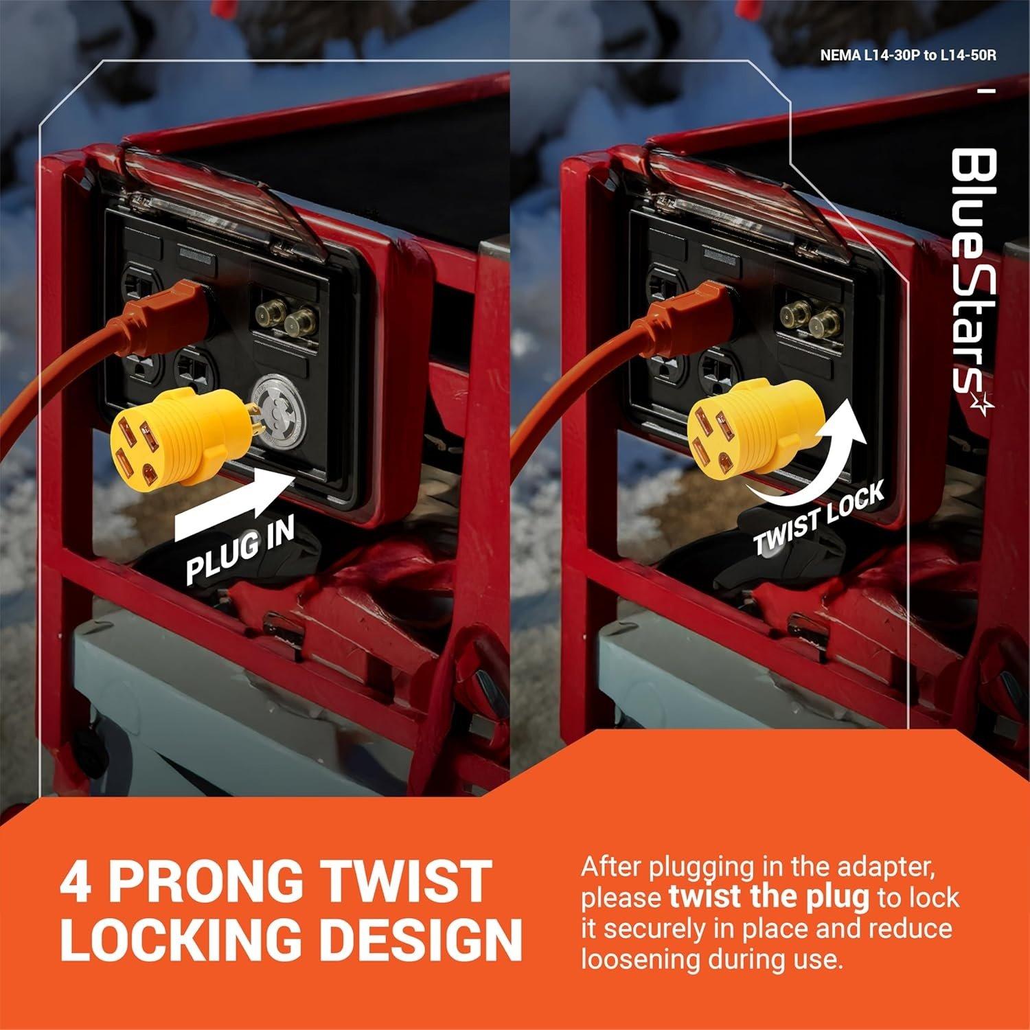 [Lifetime Warranty] L14-30P to 14-50R Adapter image 4