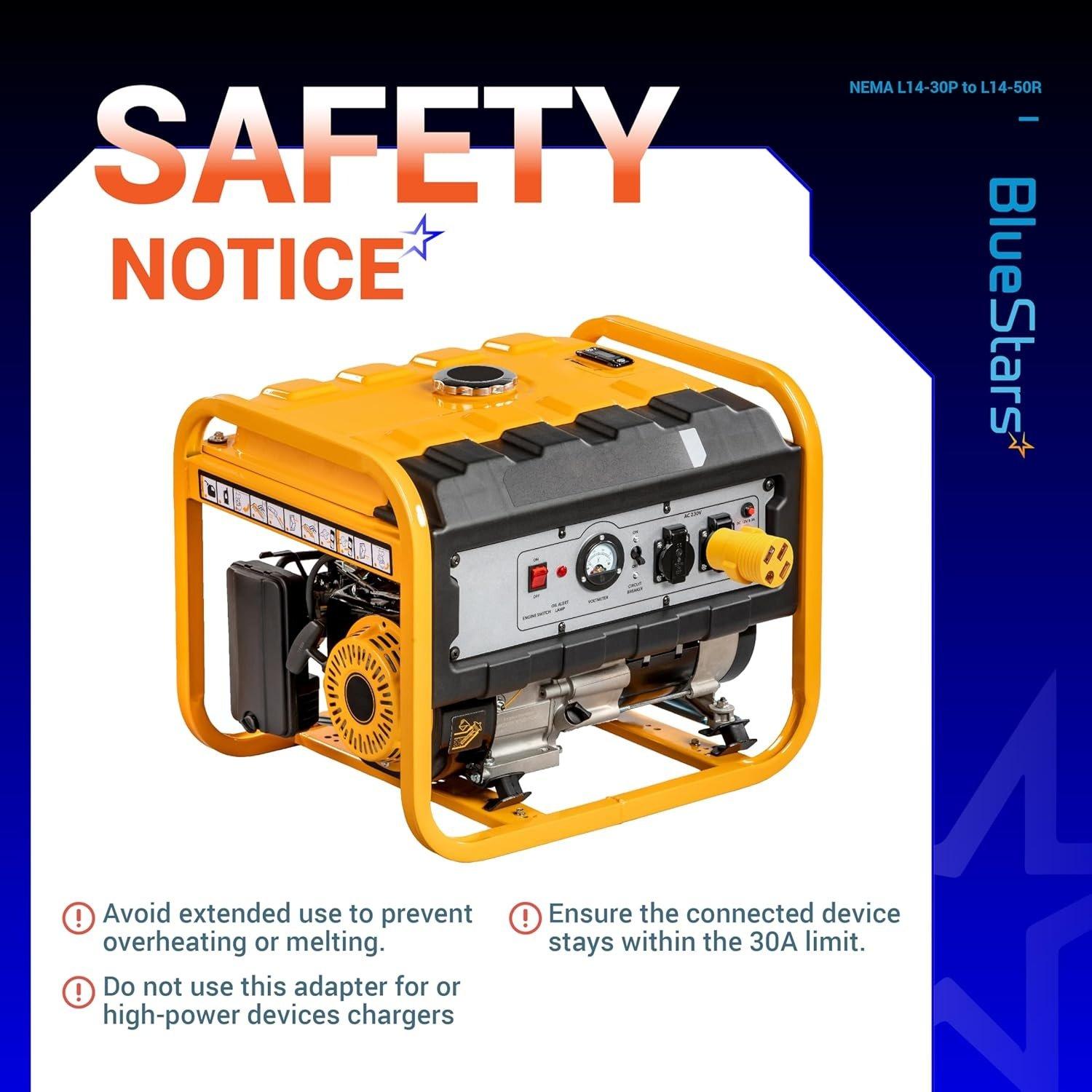 [Lifetime Warranty] L14-30P to 14-50R Adapter image 3