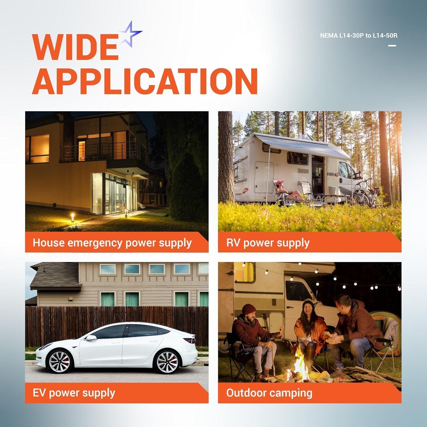 [Lifetime Warranty] L14-30P to 14-50R Adapter image 7