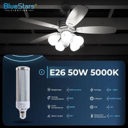 [Lifetime Warranty] 2-pack 50W E26 LED Corn Light Bulbs, 5000K, 3200 Lumens E27 Base Super Bright (500W Equivalent) thumbnail 1