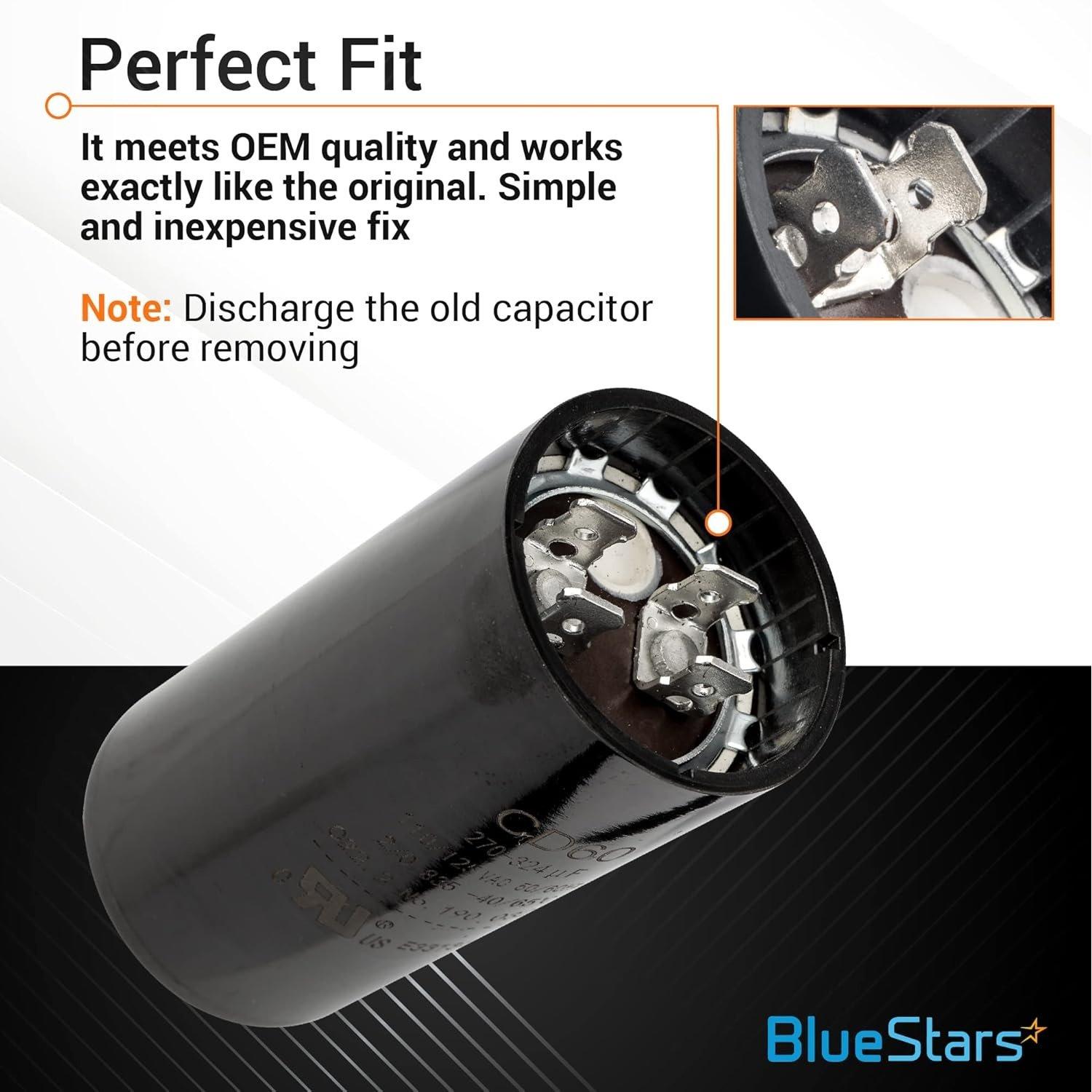 [Lifetime Warranty] 270-324 uF MFD 110-125 VAC Round Motor Start Capacitor 50/60 Hz - Fits AC Motors, Pool Pump, Well Pump image 4