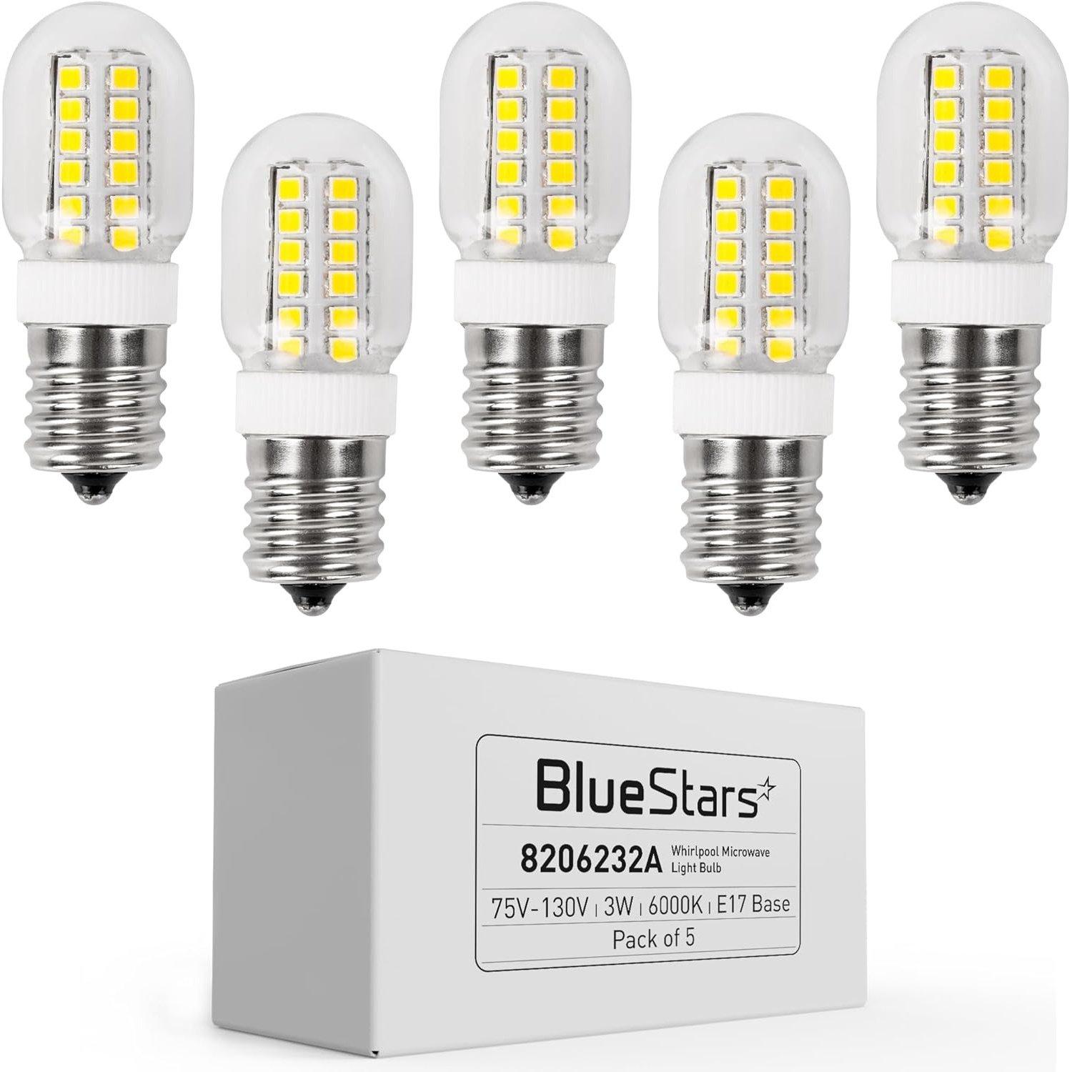 5 Packs E17 Base 8206232A Dimmable LED Light Bulb 3W Equal to 40W Incandescent image 0