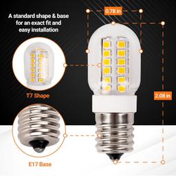 5 Packs E17 Base 8206232A Dimmable LED Light Bulb 3W Equal to 40W Incandescent thumbnail 1