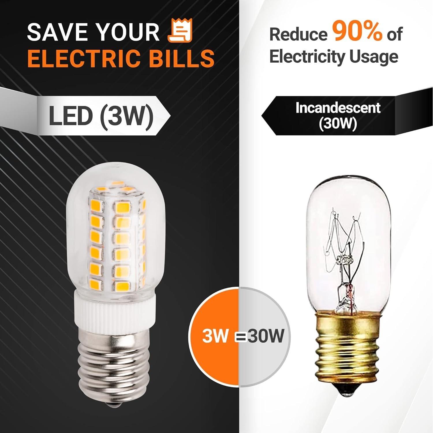 5 Packs E17 Base 8206232A Dimmable LED Light Bulb 3W Equal to 40W Incandescent image 2