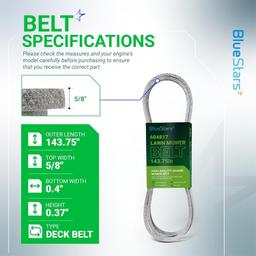 604817 Mower Deck Belt 5/8" x 143 3/4" thumbnail 5