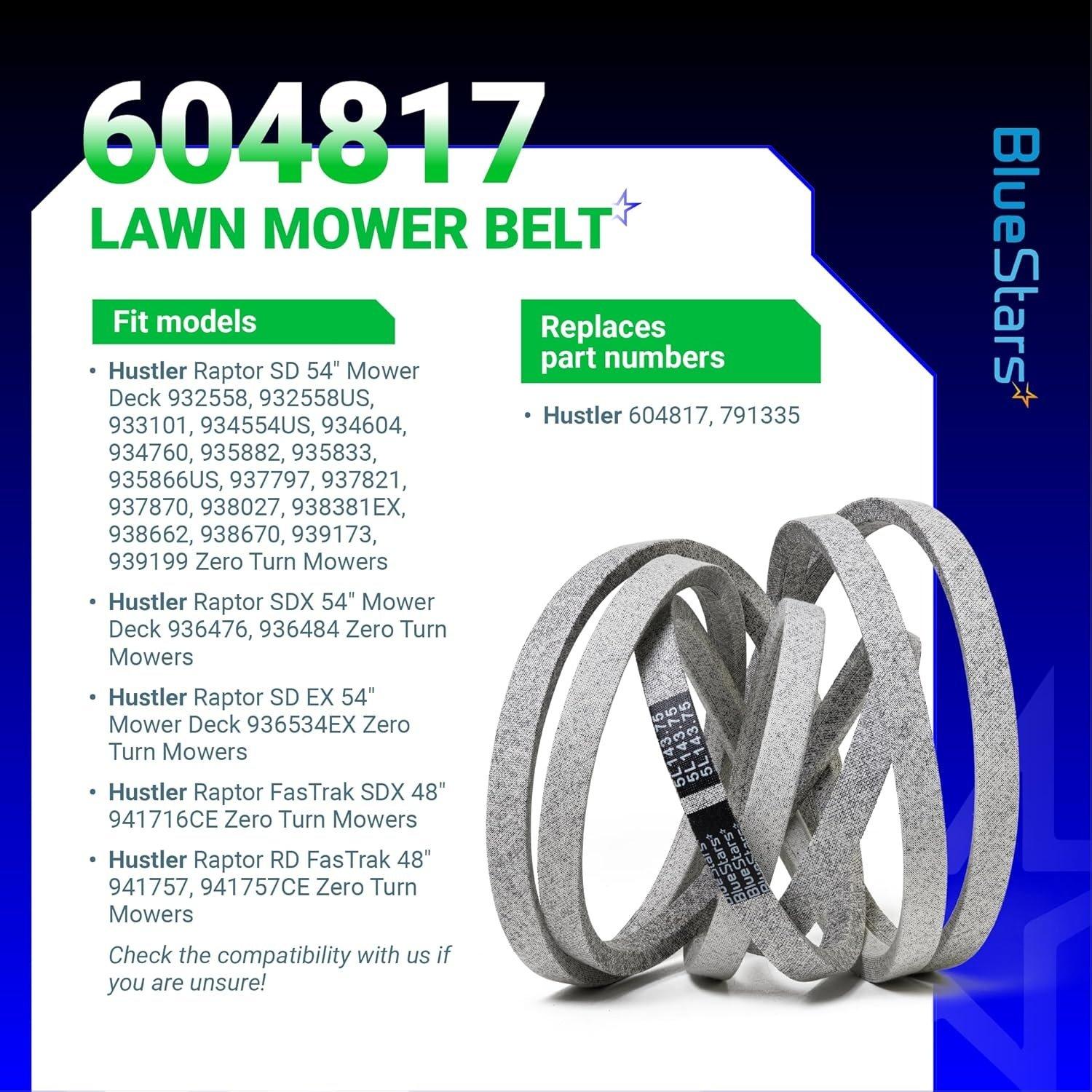 604817 Mower Deck Belt 5/8" x 143 3/4" image 3