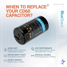 [Lifetime Warranty] 430-516 uF MFD 110-125 VAC Â±20% 50/60 Hz Round Start Capacitor - Fits Single-Phase Electric Motors thumbnail 4
