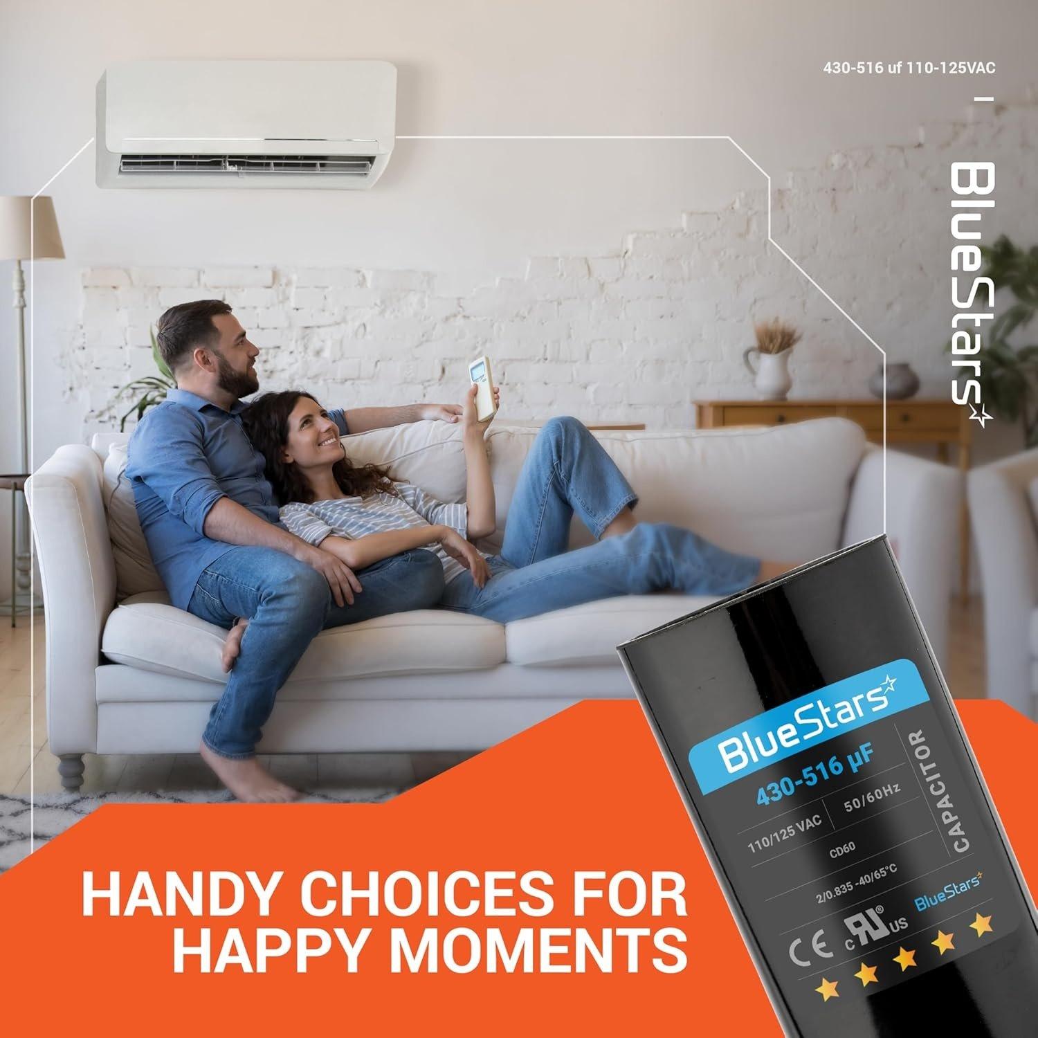 [Lifetime Warranty] 430-516 uF MFD 110-125 VAC Â±20% 50/60 Hz Round Start Capacitor - Fits Single-Phase Electric Motors image 3