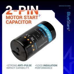 [Lifetime Warranty] 430-516 uF MFD 110-125 VAC Â±20% 50/60 Hz Round Start Capacitor - Fits Single-Phase Electric Motors thumbnail 6