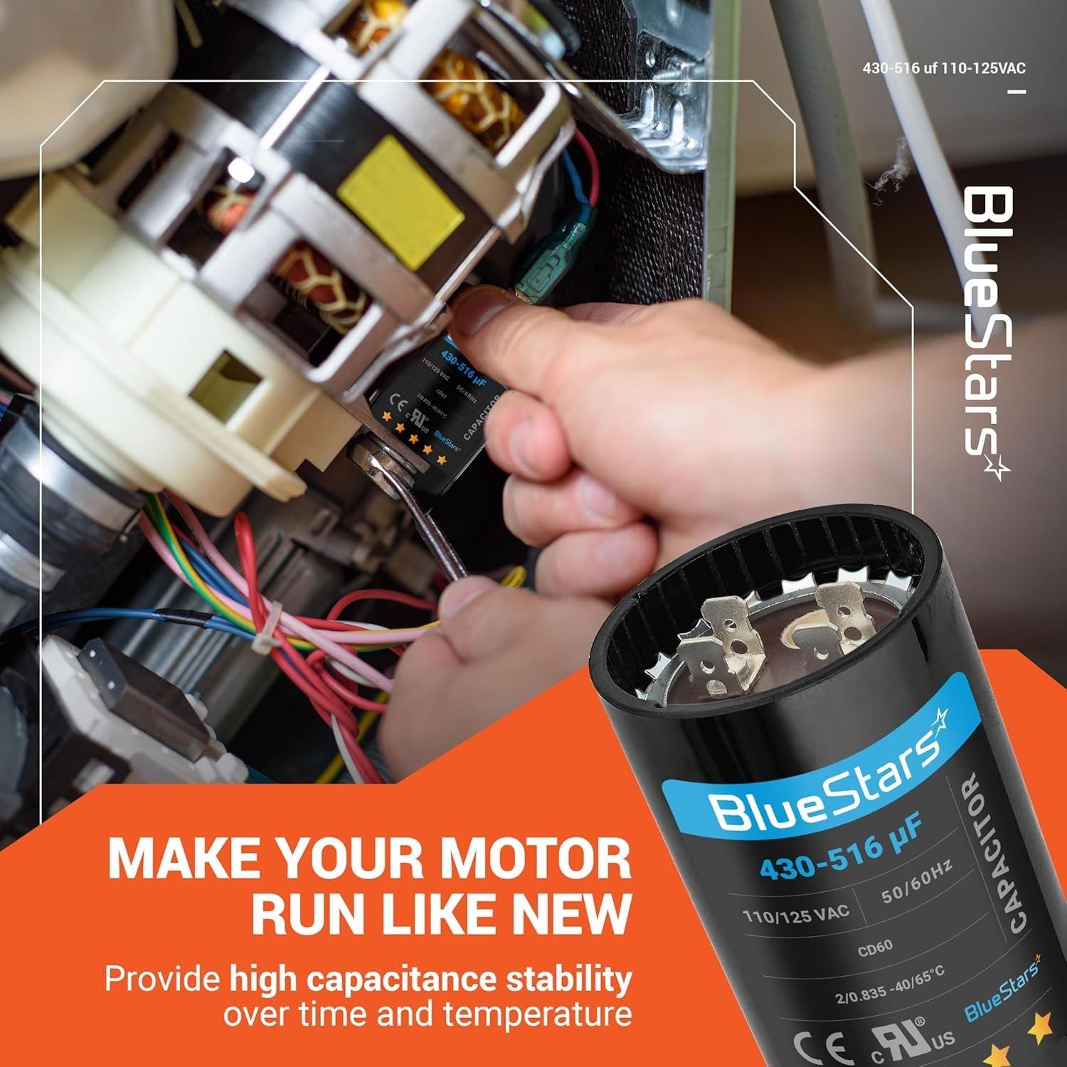 [Lifetime Warranty] 430-516 uF MFD 110-125 VAC Â±20% 50/60 Hz Round Start Capacitor - Fits Single-Phase Electric Motors image 8