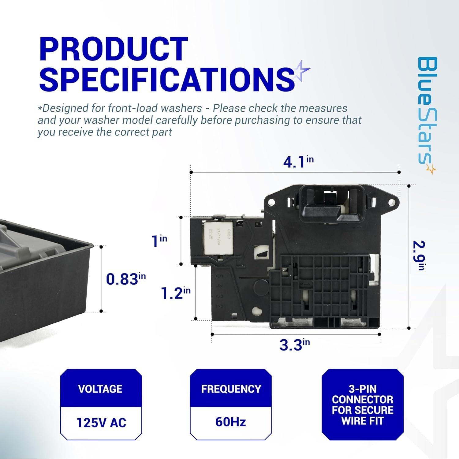 [Lifetime Warranty] EBF61315802 LG Washer Door Lock Switch - Fits for LG & Kenmore Front-Load Washing Machine WM1388HW WM3050CW 79641002610 - Replaces EBF62534401 2667085 AP5672154 PS7792232 EAP7792232 image 3