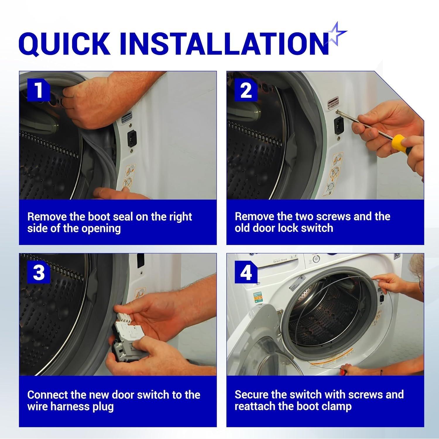 [Lifetime Warranty] EBF61315802 LG Washer Door Lock Switch - Fits for LG & Kenmore Front-Load Washing Machine WM1388HW WM3050CW 79641002610 - Replaces EBF62534401 2667085 AP5672154 PS7792232 EAP7792232 image 8