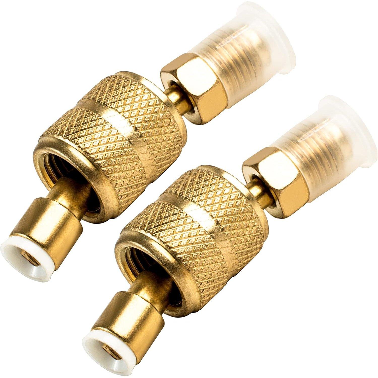 [Lifetime Warranty] R410A Charging Vacuum Port Adapter 5/16 Inch SAE Female to 1/4 Inch SAE Male Flare Replacement image 0