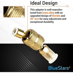 [Lifetime Warranty] R410A Charging Vacuum Port Adapter 5/16 Inch SAE Female to 1/4 Inch SAE Male Flare Replacement thumbnail 5
