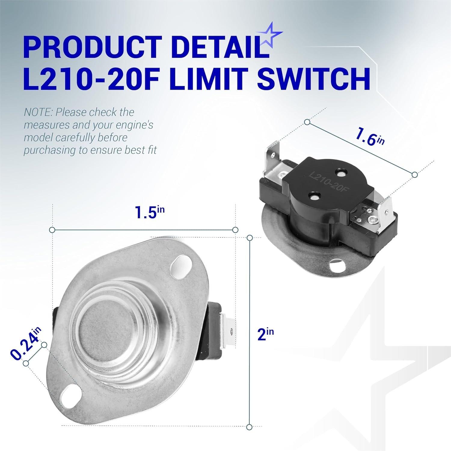 [Lifetime Warranty] L210-20F Furnace Primary Limit Switch -40°F to 180°F image 4