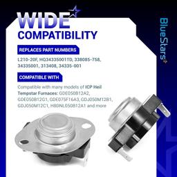 [Lifetime Warranty] L210-20F Furnace Primary Limit Switch -40°F to 180°F thumbnail 5