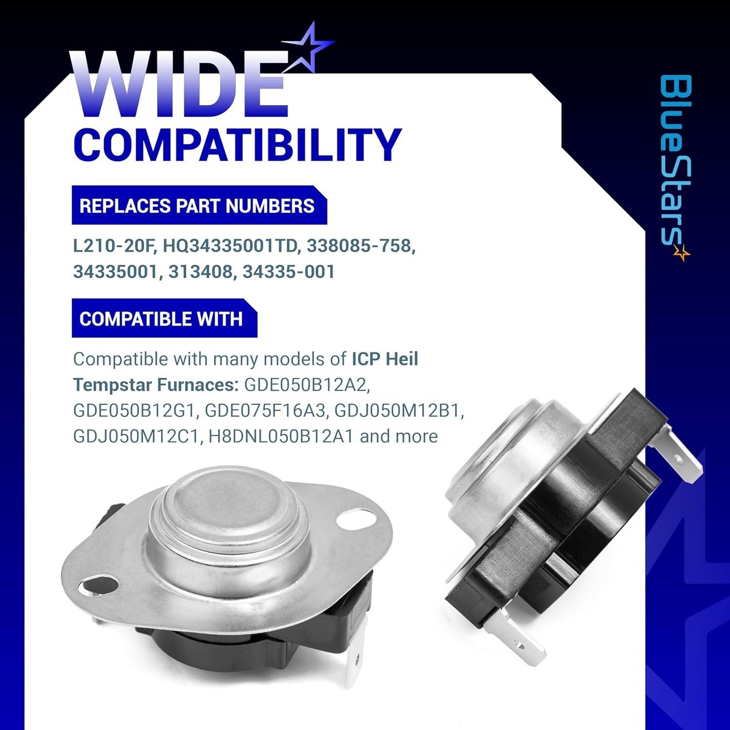 [Lifetime Warranty] L210-20F Furnace Primary Limit Switch -40°F to 180°F image 5