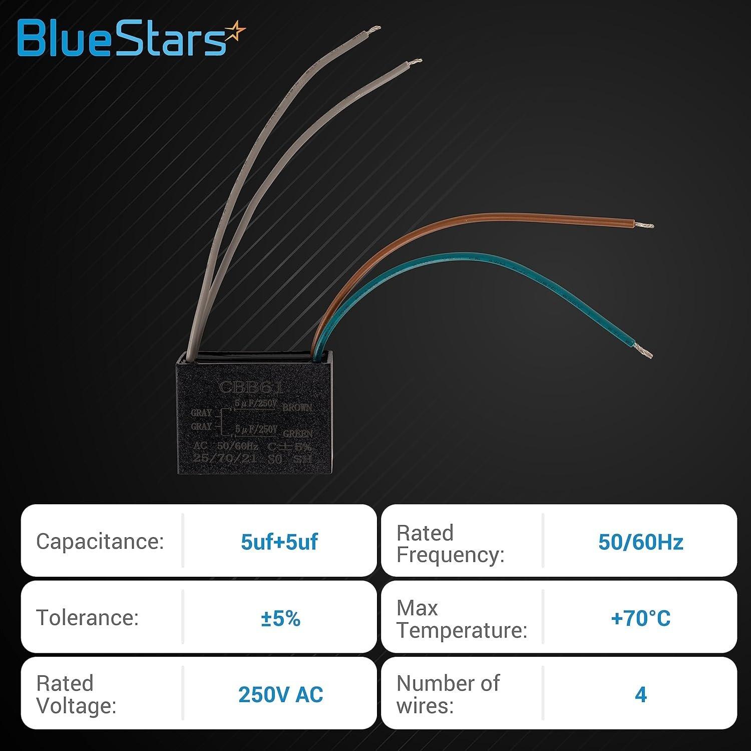 [Lifetime Warranty] CBB61 5uf + 5uf 4-Wire 250V AC Ceiling Fan Capacitor image 1