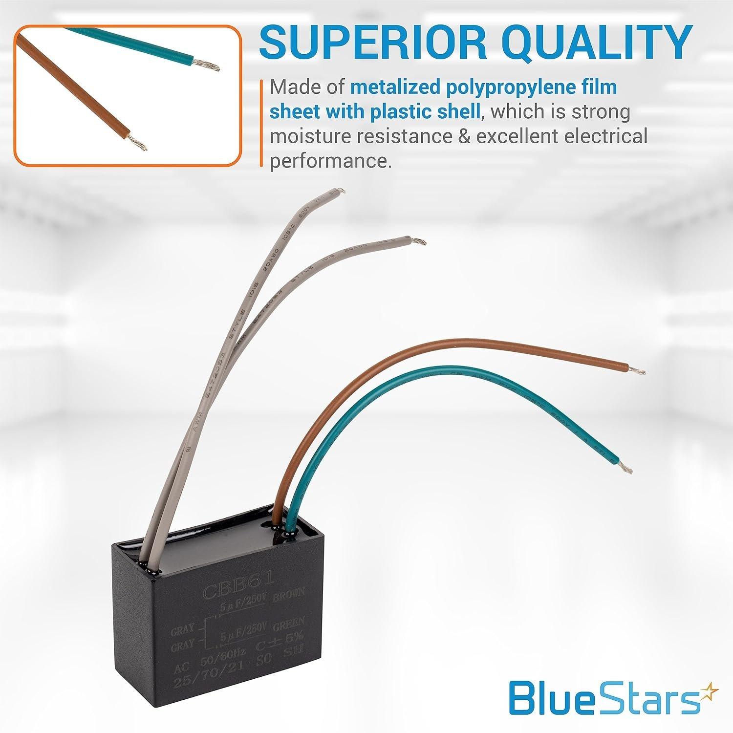 [Lifetime Warranty] CBB61 5uf + 5uf 4-Wire 250V AC Ceiling Fan Capacitor image 3