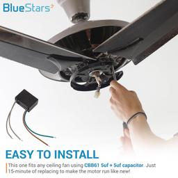 [Lifetime Warranty] CBB61 5uf + 5uf 4-Wire 250V AC Ceiling Fan Capacitor thumbnail 6