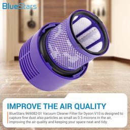 [Lifetime Warranty] 969082-01 Vacuum Cleaner Filter for Dyson V10 Cyclone Series, V10 Absolute, V10 Animal, V10 Total Clean, SV12 Clean - Pack of 4 thumbnail 1