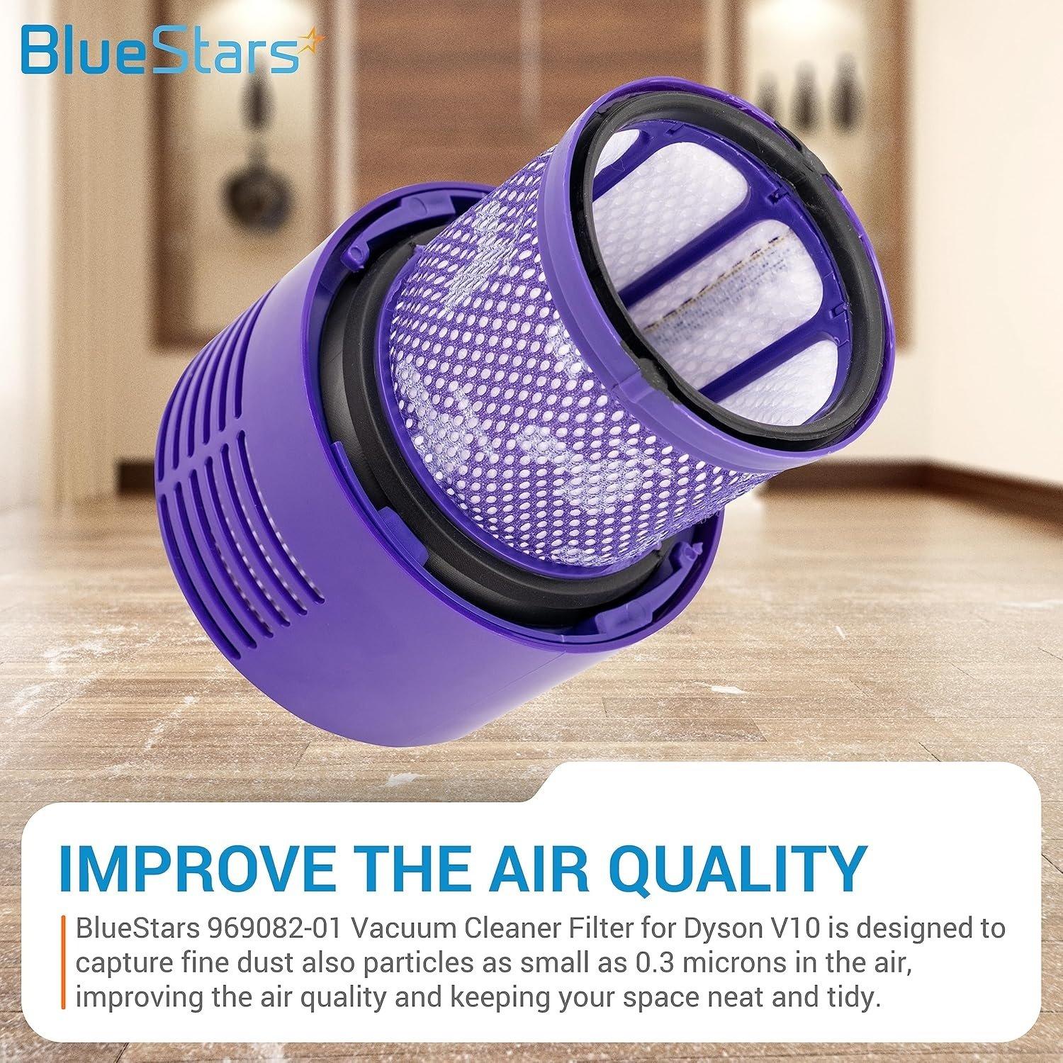 [Lifetime Warranty] 969082-01 Vacuum Cleaner Filter for Dyson V10 Cyclone Series, V10 Absolute, V10 Animal, V10 Total Clean, SV12 Clean - Pack of 4 image 1