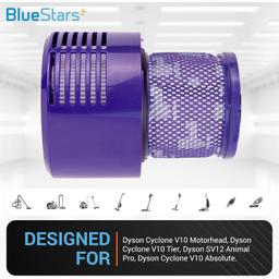 [Lifetime Warranty] 969082-01 Vacuum Cleaner Filter for Dyson V10 Cyclone Series, V10 Absolute, V10 Animal, V10 Total Clean, SV12 Clean - Pack of 4 thumbnail 2