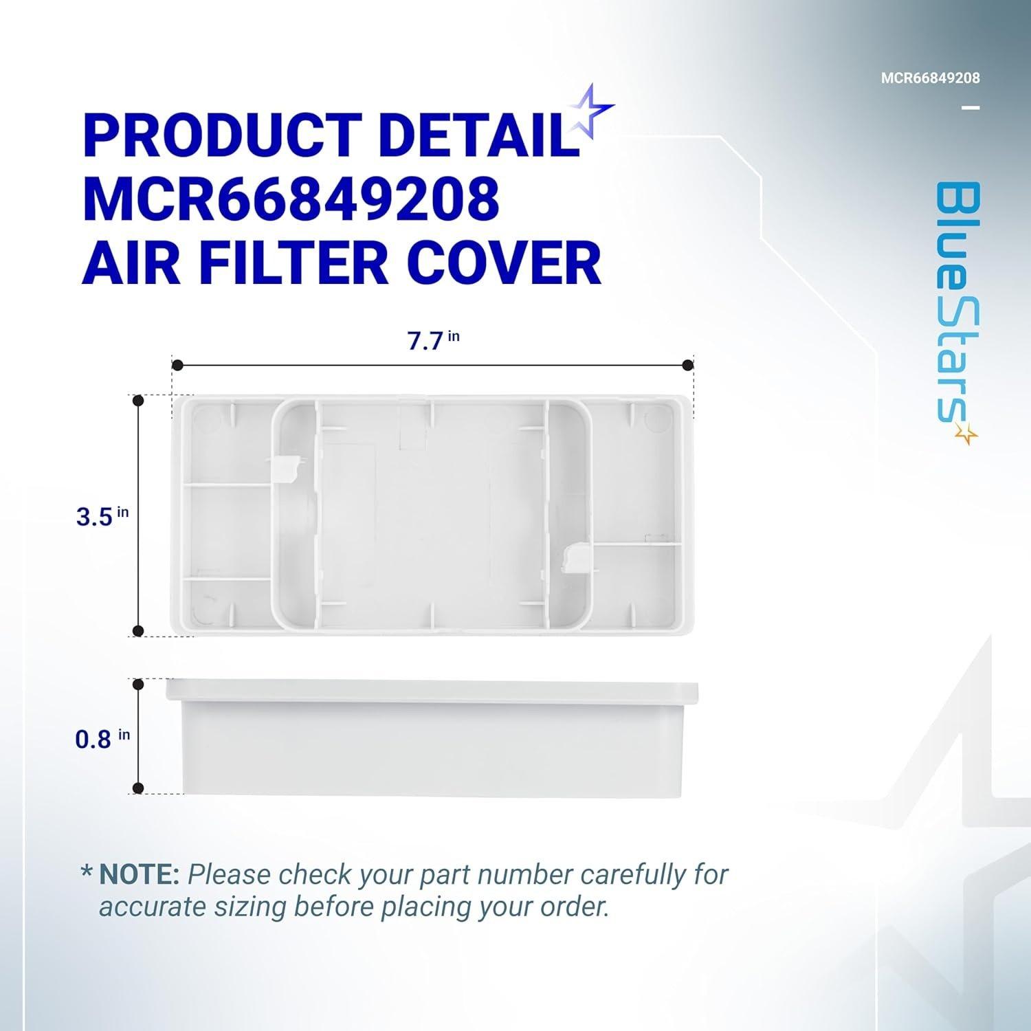 [Lifetime Warranty] MCR66849208, MCR66849219 Refrigerator Air Filter Cover - For LG Kenmore Refrigerators LMRS28596D LMRS28596S LMRS28626D - Replaces MCK703881, 4957379, AP6892370, PS12085698, ACW75477501 image 2