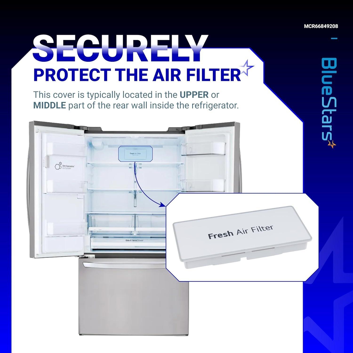 [Lifetime Warranty] MCR66849208, MCR66849219 Refrigerator Air Filter Cover - For LG Kenmore Refrigerators LMRS28596D LMRS28596S LMRS28626D - Replaces MCK703881, 4957379, AP6892370, PS12085698, ACW75477501 image 5