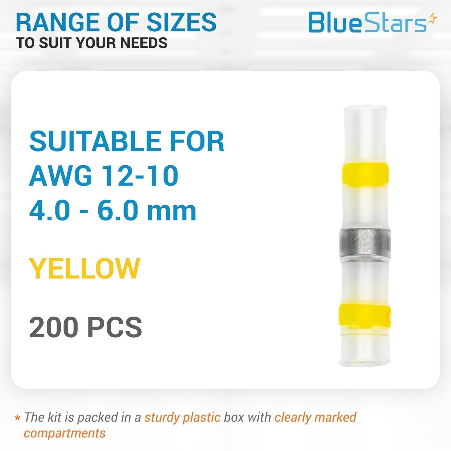 [Lifetime Warranty] 200PCS Yellow Solder Seal Wire Connectors 12-10 AWG image 2