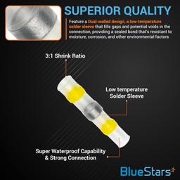 [Lifetime Warranty] 200PCS Yellow Solder Seal Wire Connectors 12-10 AWG thumbnail 6