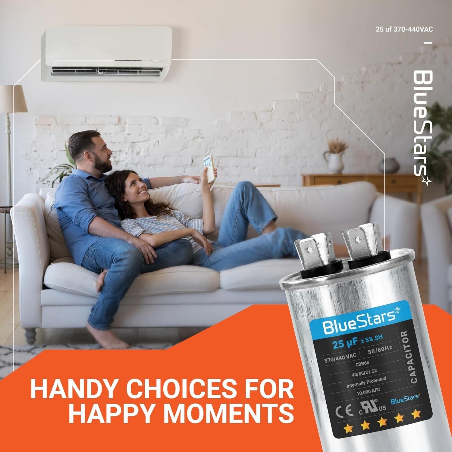 [Lifetime Warranty] 25 uF MFD Â±5% 370/440 VAC Multi-Purpose Motor Run Round Capacitor - Compatible with Air Conditioner, Heat Pump image 9