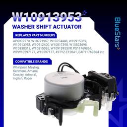 [Lifetime Warranty] W10913953 49tyz-e120a1 Washer Shift Actuator Replacement - Compatible with Whirlpool Kenmore - Replaces W10815026 PS11769864 W10597177 WPW10597177 W10913953VP AP6037270 thumbnail 2