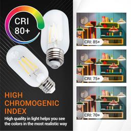 [Lifetime Warranty] T45 T14 Tubular E26 Edison LED Light Bulb 120V - Pack of 3 thumbnail 2