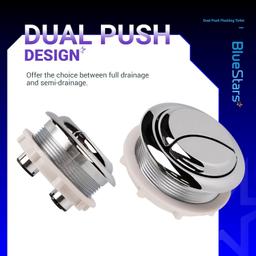[Lifetime Warranty] 48mm/1.89in Thread Diameter Dual Push Flush Toilet Button - Pack of 2 thumbnail 3