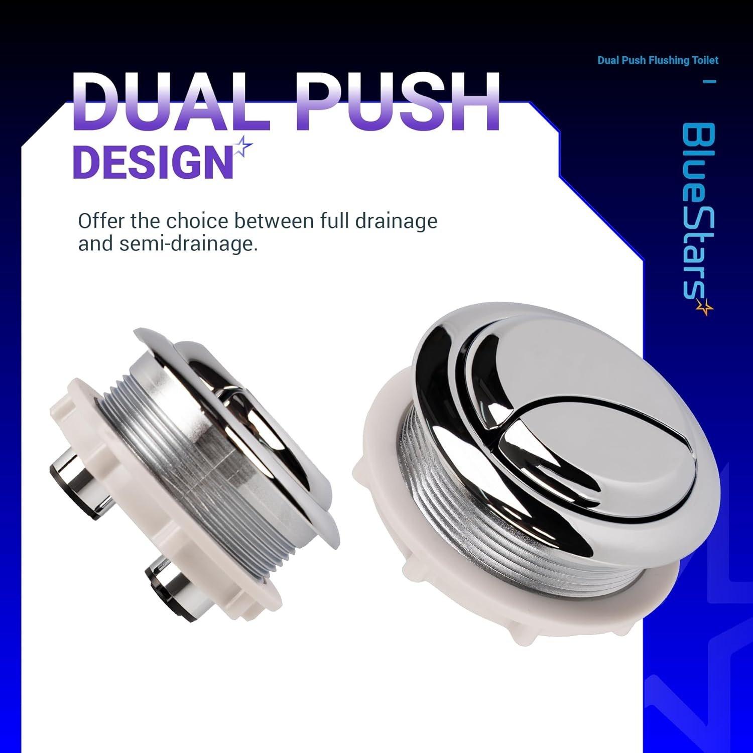 [Lifetime Warranty] 48mm/1.89in Thread Diameter Dual Push Flush Toilet Button - Pack of 2 image 3
