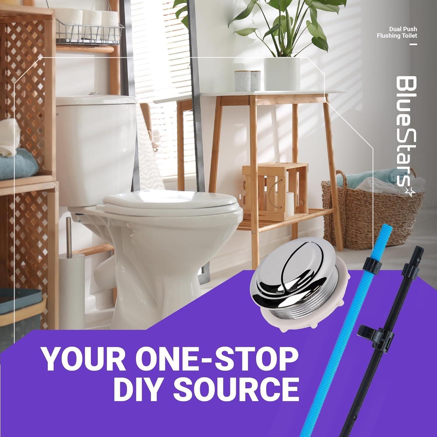 [Lifetime Warranty] 48mm/1.89in Thread Diameter Dual Push Flush Toilet Button - Pack of 2 image 7