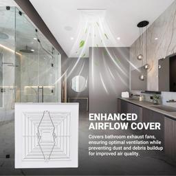 [Lifetime Warranty] S97011723 Bathroom Ceiling Fan Cover Bathroom Ceiling Grille with Springs Plastic (9-1/4'' x 9'') thumbnail 5
